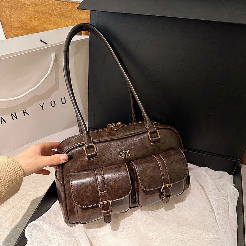 Vintage Retro Boston Shoulder Bag for Women