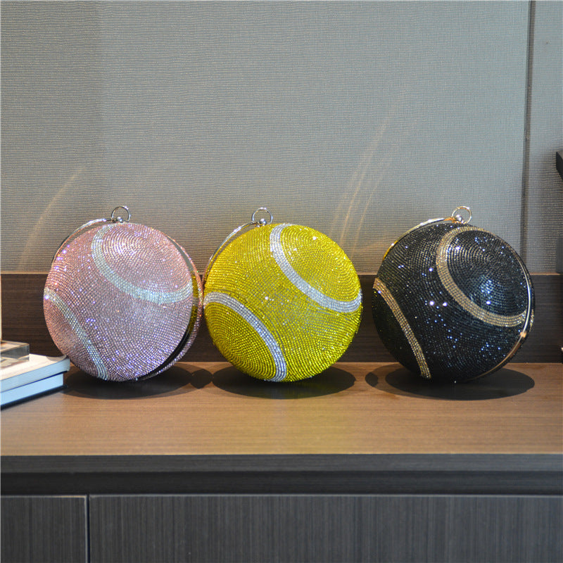 Luxury Rhinestone Round Clutch Bag