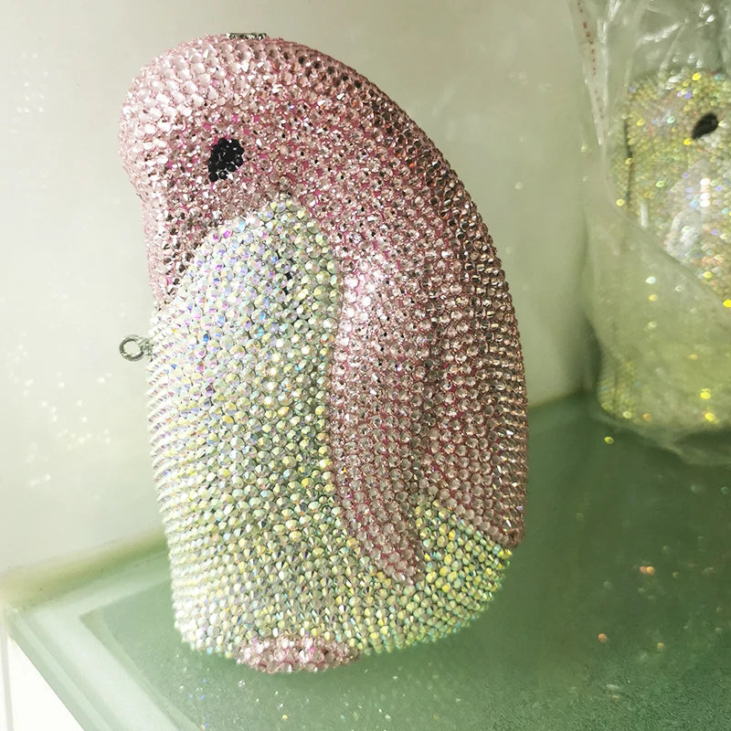 Luxury Crystal Animal Evening Clutch Bag