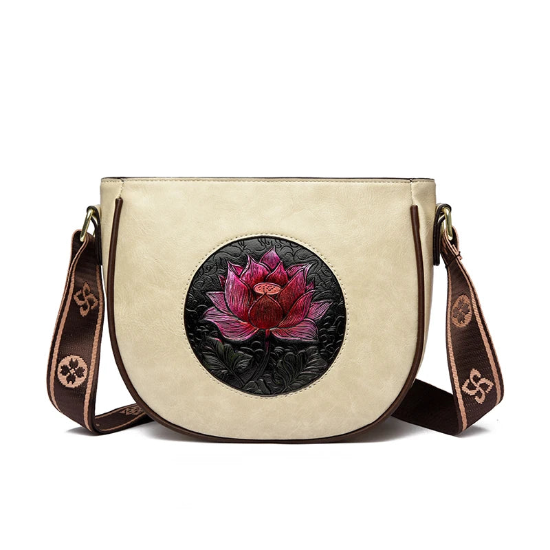 Vintage Floral Crossbody Bag for Women | Casual Shoulder Bag