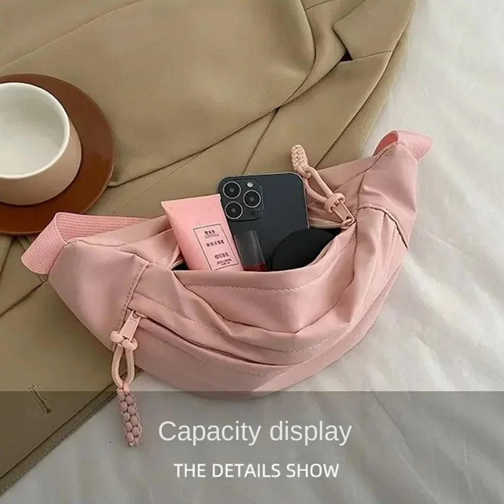 Women's Half Moon Crossbody Bag | Lightweight Waterproof Chest & Shoulder Bag for Everyday Travel