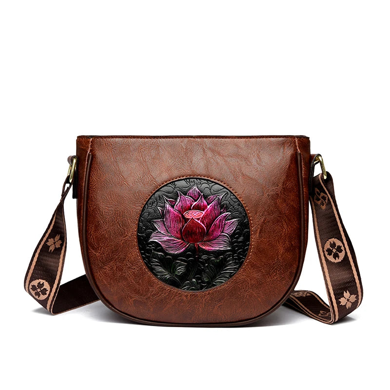 Vintage Floral Crossbody Bag for Women | Casual Shoulder Bag