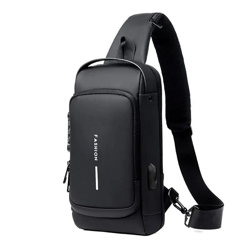 Men’s Premium Anti-Theft Crossbody Bag – USB Travel & Everyday Shoulder Bag
