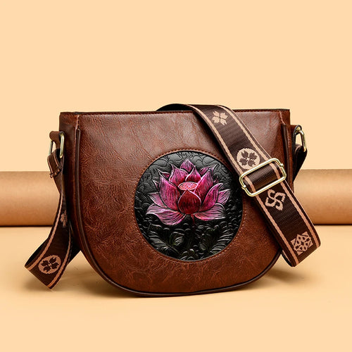 Vintage Floral Crossbody Bag for Women | Casual Shoulder Bag