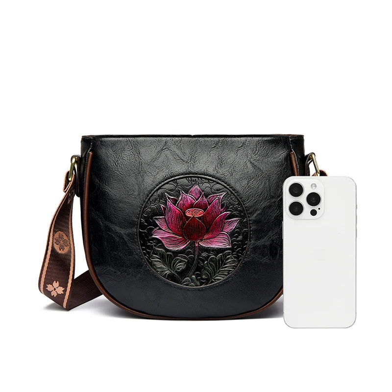 Vintage Floral Crossbody Bag for Women | Casual Shoulder Bag