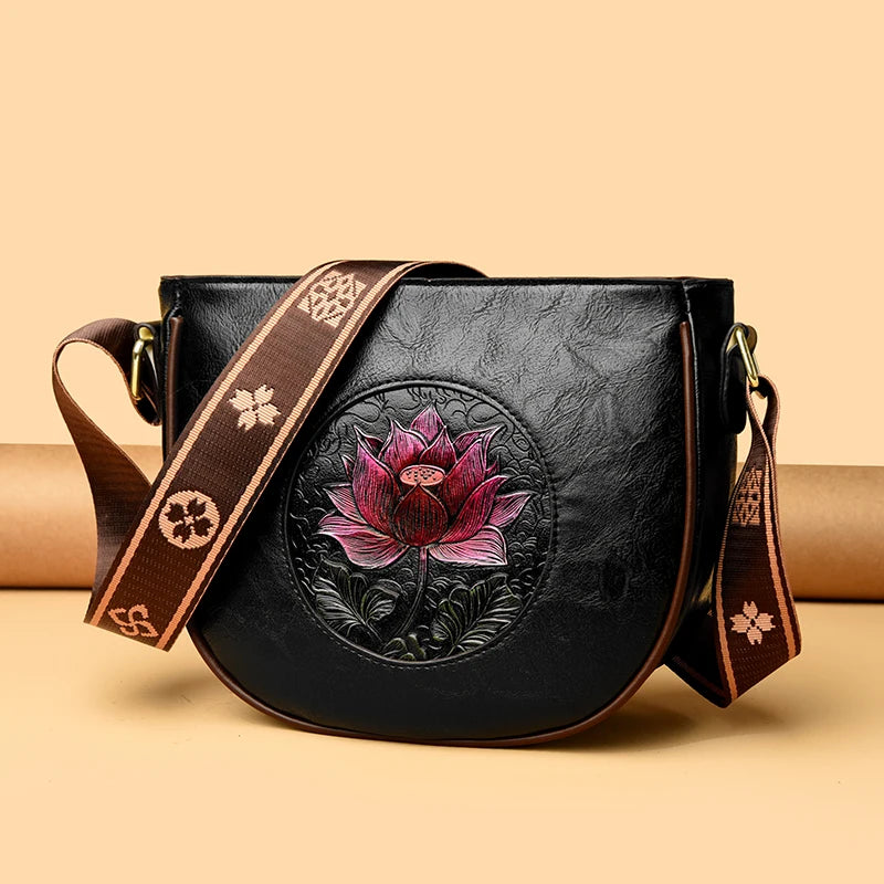 Vintage Floral Crossbody Bag for Women | Casual Shoulder Bag