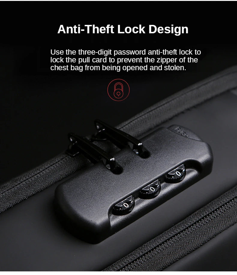 Men’s Premium Anti-Theft Crossbody Bag – USB Travel & Everyday Shoulder Bag