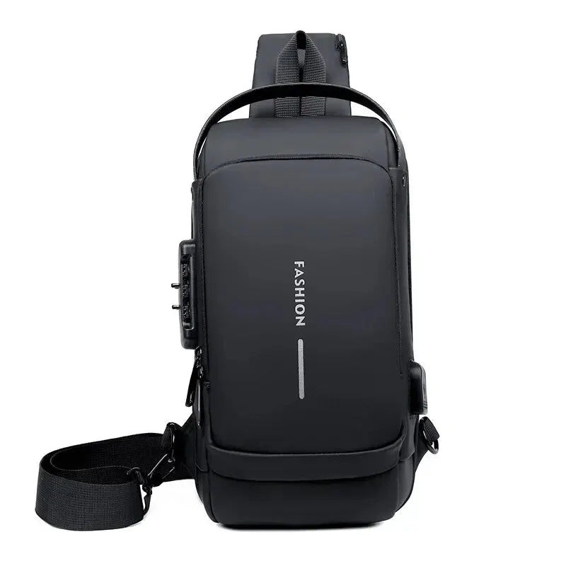 Men’s Premium Anti-Theft Crossbody Bag – USB Travel & Everyday Shoulder Bag