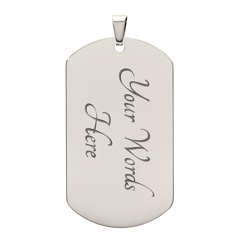 To My Son Dog Tag Necklace – Meaningful Gift from Dad