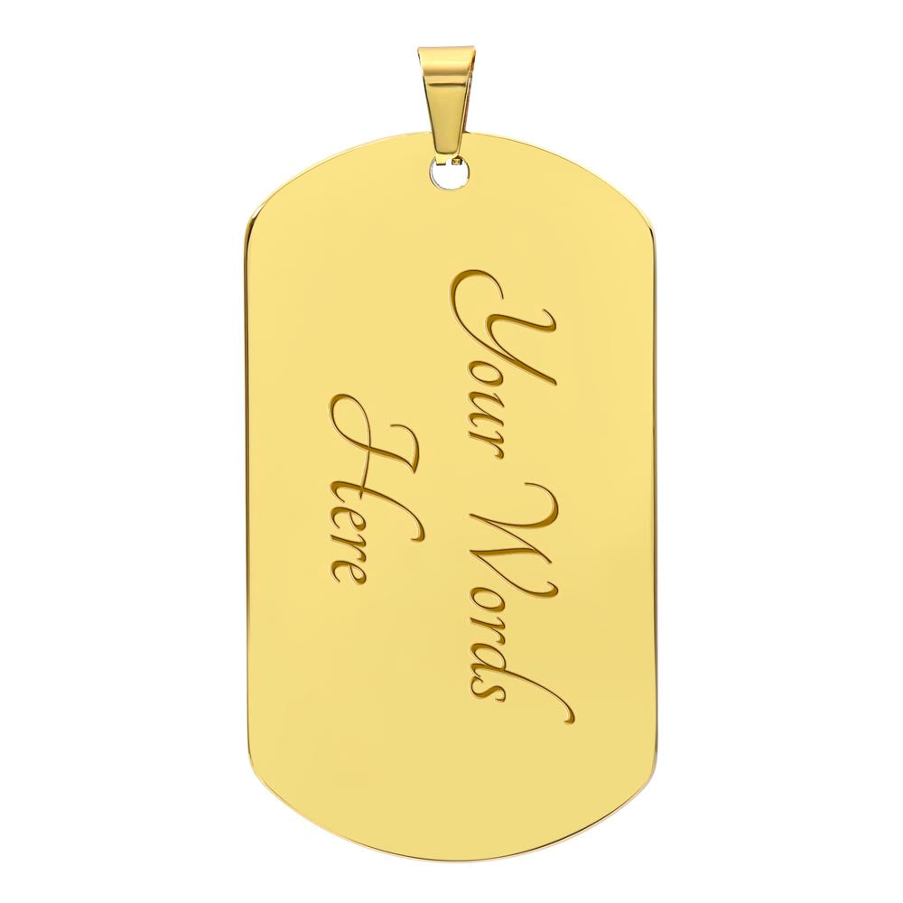 To My Son Dog Tag Necklace – Meaningful Gift from Dad