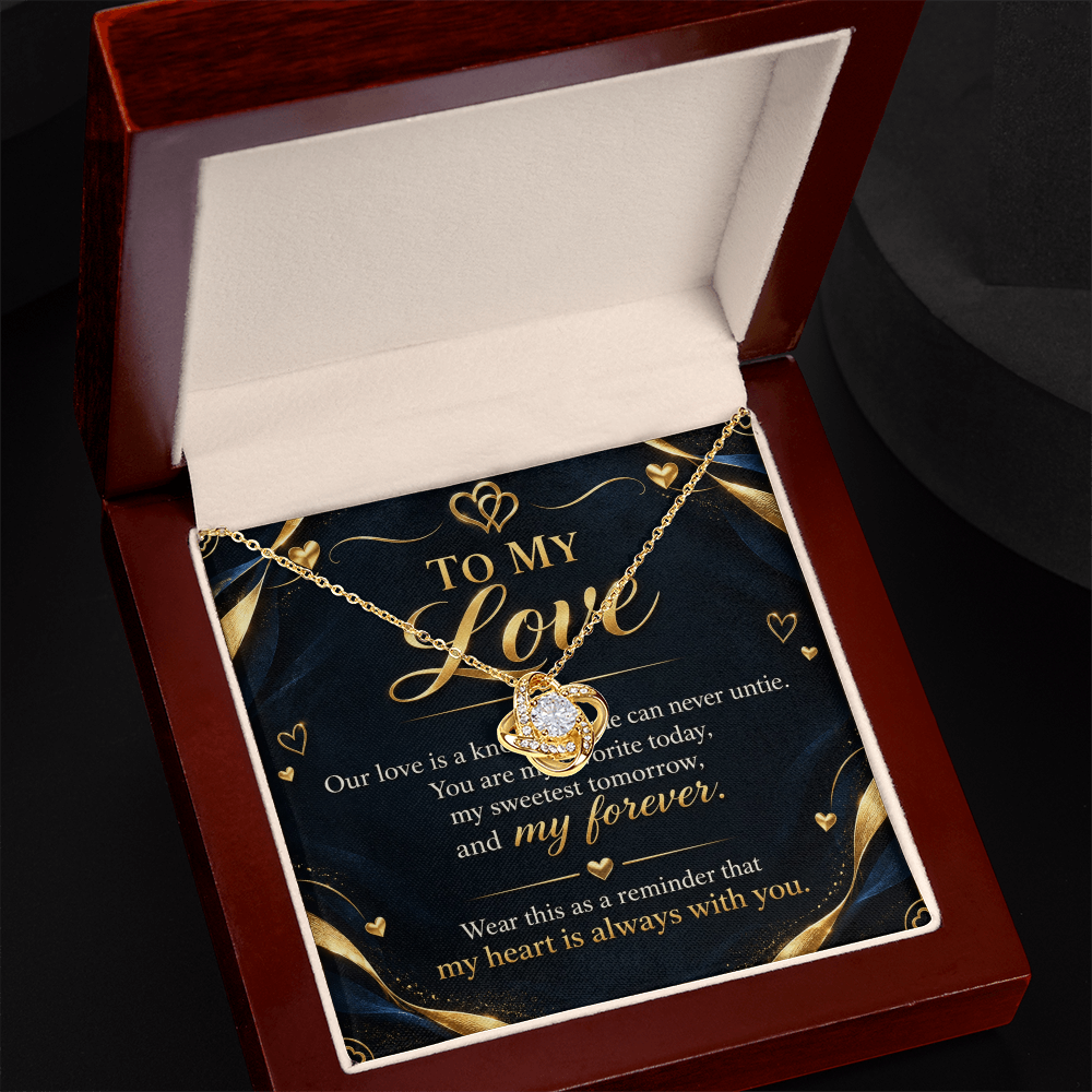 To My Love Love Knot Necklace – Romantic Gift for Her