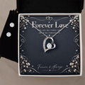 Forever Love Necklace & Earring Set – 14K White Gold Finish